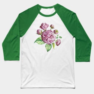 Camellia Rose Garden Flowers Baseball T-Shirt